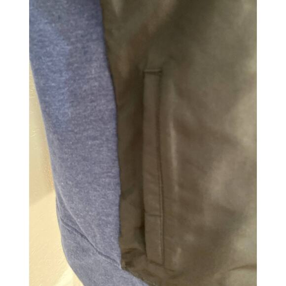 Champion Size L Black Navy Color Block Half Zip Hoodie Long Sleeve Athleisure - Picture 3 of 11